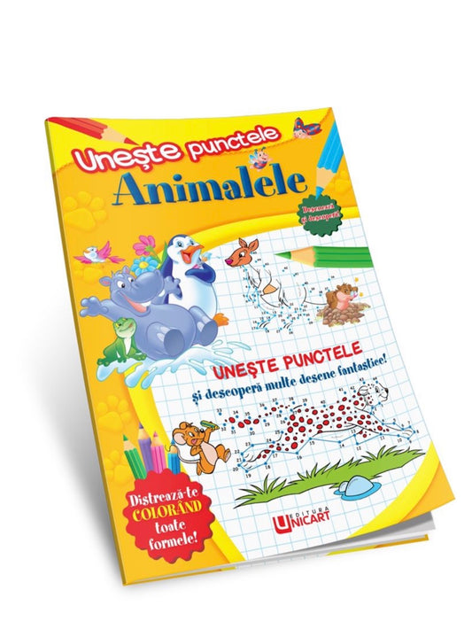 Caiet de activități copii Unește Punctele - Marea & Animale - Educație prin joaca și colorat