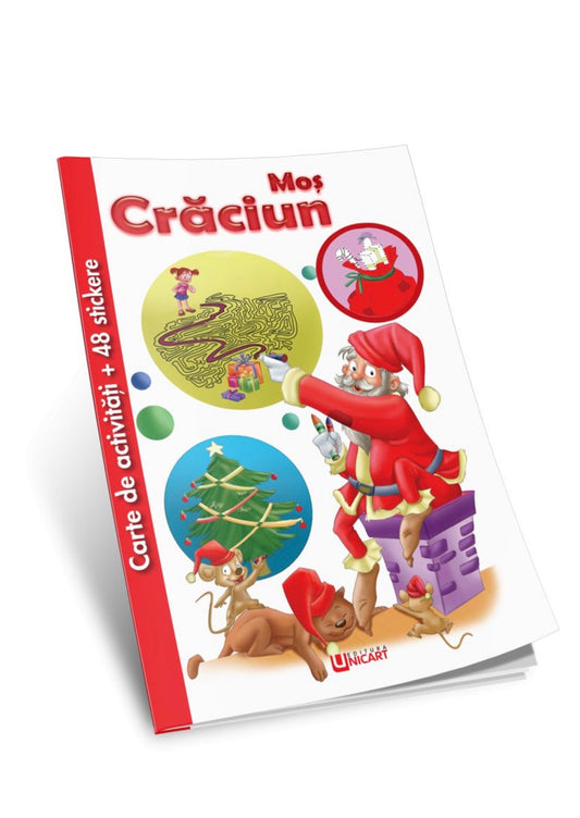 Carte de activități pentru copii UNICART cu 48 stickere - educativă, interactivă, variante tematice