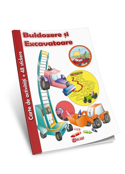 Carte de activități pentru copii UNICART cu 48 stickere - educativă, interactivă, variante tematice